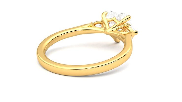 Taylor & Hart Faith Heart Engagement Ring 360 degree image 13