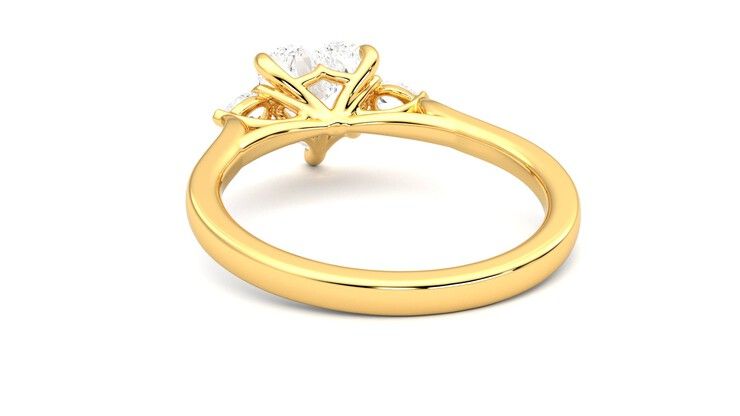 Taylor & Hart Faith Heart Engagement Ring 360 degree image 16