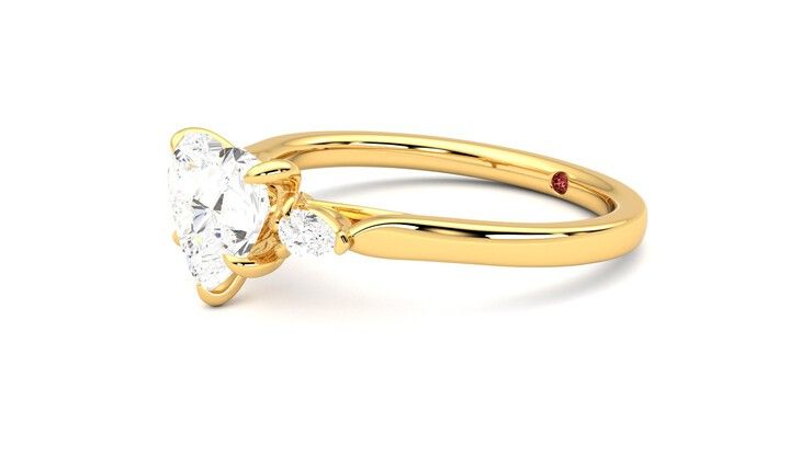 Taylor & Hart Faith Heart Engagement Ring 360 degree image 23