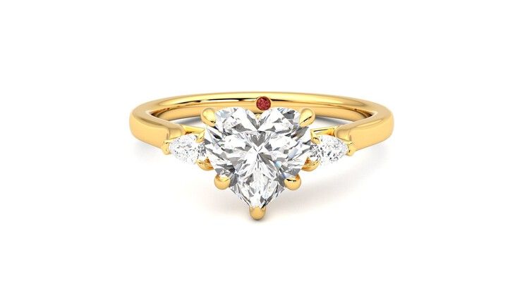 Taylor & Hart Faith Heart Engagement Ring 360 degree image 29