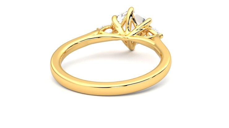 Taylor & Hart Faith Hexagonal Engagement Ring 360 degree image 14