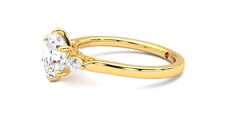 Taylor & Hart Faith Hexagonal Engagement Ring 360 degree image 22