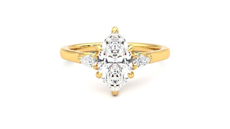 Taylor & Hart Faith Marquise Engagement Ring 360 degree image 0