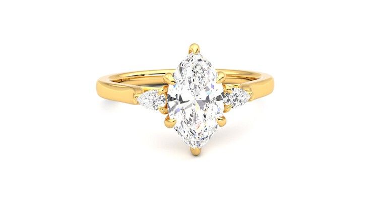 Taylor & Hart Faith Marquise Engagement Ring 360 degree image 2