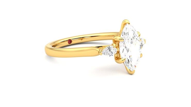 Taylor & Hart Faith Marquise Engagement Ring 360 degree image 6
