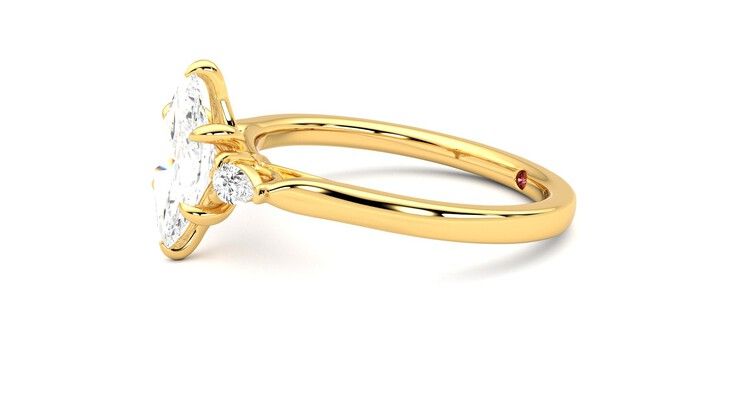 Taylor & Hart Faith Marquise Engagement Ring 360 degree image 22