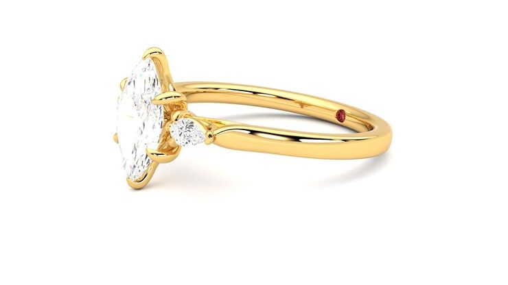 Taylor & Hart Faith Marquise Engagement Ring 360 degree image 23