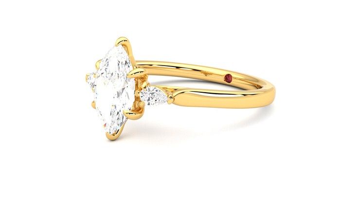 Taylor & Hart Faith Marquise Engagement Ring 360 degree image 24