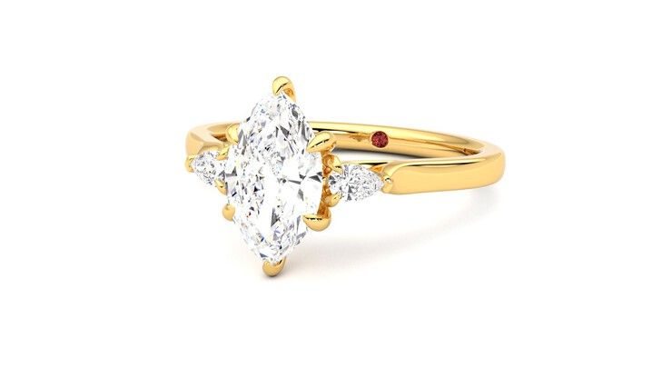 Taylor & Hart Faith Marquise Engagement Ring 360 degree image 26