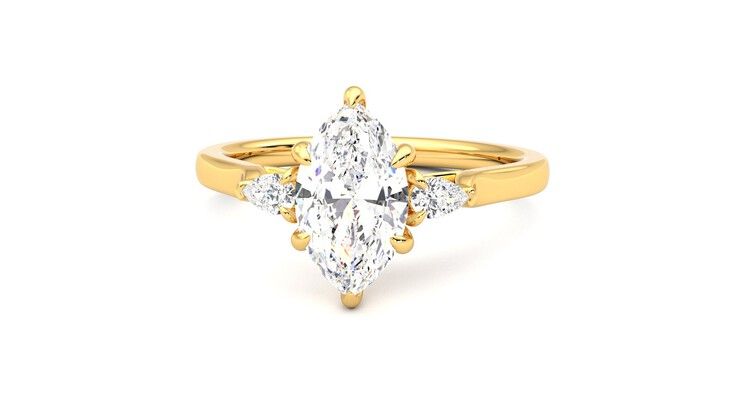 Taylor & Hart Faith Marquise Engagement Ring 360 degree image 28