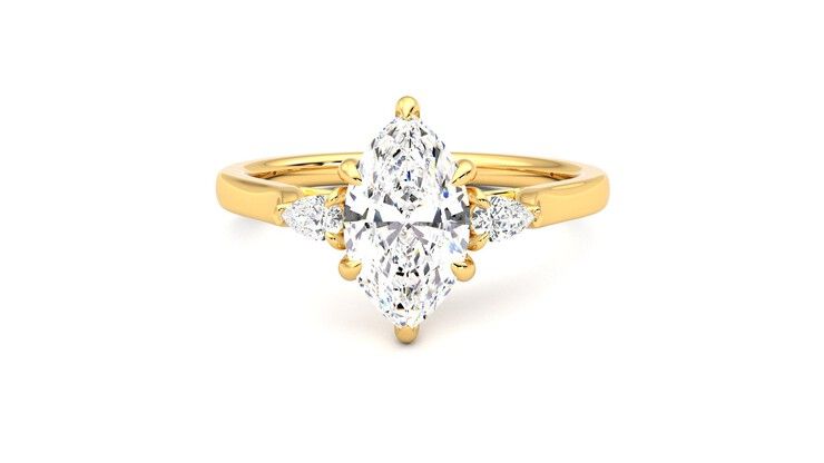 Taylor & Hart Faith Marquise Engagement Ring 360 degree image 29