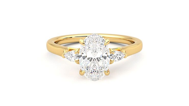 Taylor & Hart Faith Oval Engagement Ring 360 degree image 0