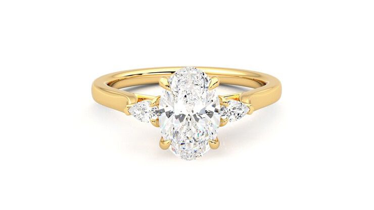 Taylor & Hart Faith Oval Engagement Ring 360 degree image 1