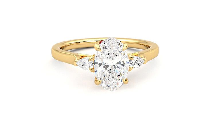 Taylor & Hart Faith Oval Engagement Ring 360 degree image 2