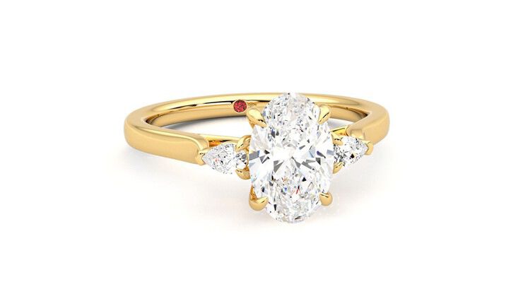 Taylor & Hart Faith Oval Engagement Ring 360 degree image 3