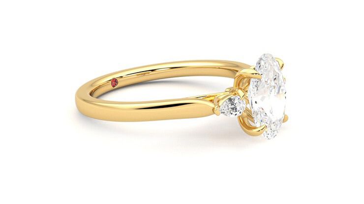Taylor & Hart Faith Oval Engagement Ring 360 degree image 7