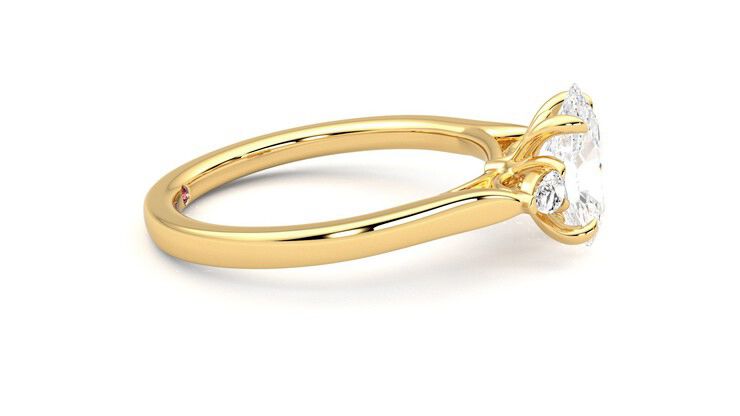 Taylor & Hart Faith Oval Engagement Ring 360 degree image 9