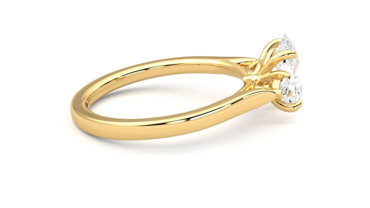 Taylor & Hart Faith Oval Engagement Ring 360 degree image 10