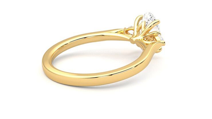 Taylor & Hart Faith Oval Engagement Ring 360 degree image 12