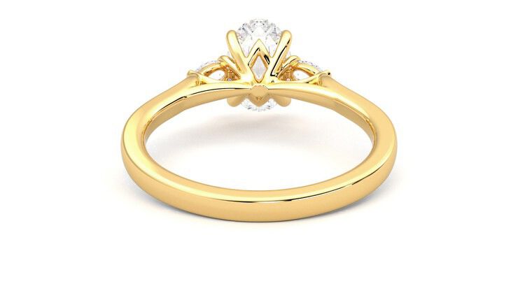Taylor & Hart Faith Oval Engagement Ring 360 degree image 15