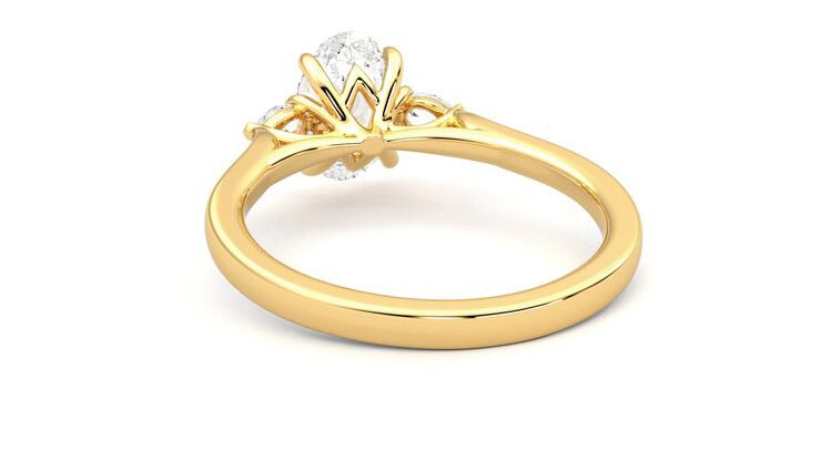 Taylor & Hart Faith Oval Engagement Ring 360 degree image 16