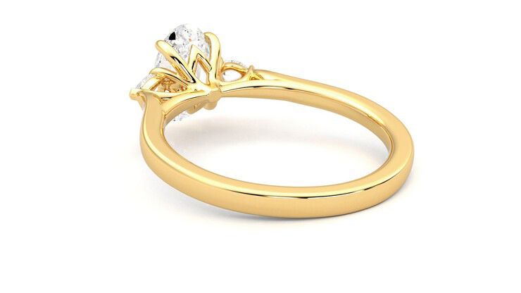Taylor & Hart Faith Oval Engagement Ring 360 degree image 17