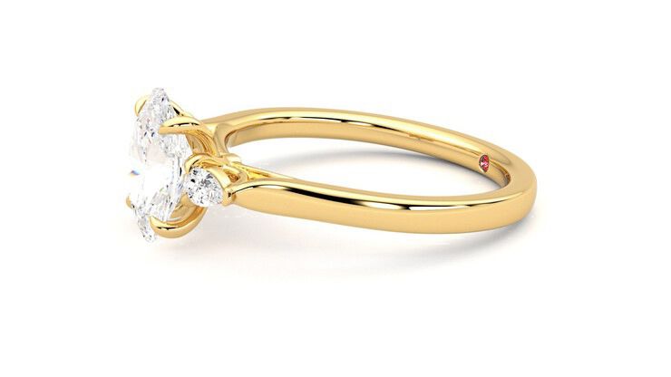 Taylor & Hart Faith Oval Engagement Ring 360 degree image 22