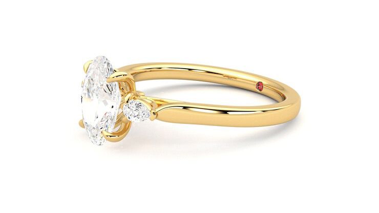 Taylor & Hart Faith Oval Engagement Ring 360 degree image 23