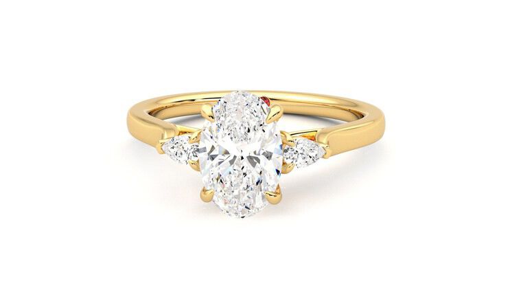 Taylor & Hart Faith Oval Engagement Ring 360 degree image 28