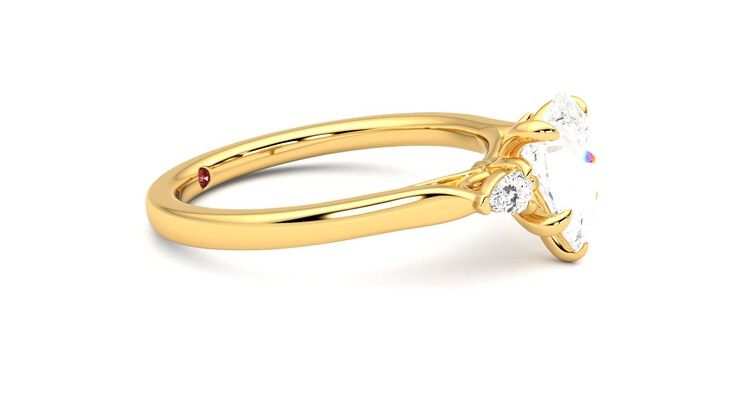 Taylor & Hart Faith Pear Engagement Ring 360 degree image 8