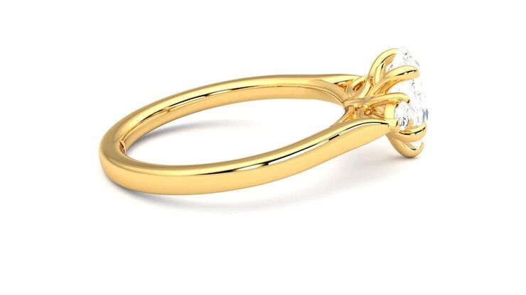 Taylor & Hart Faith Pear Engagement Ring 360 degree image 10