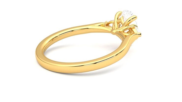 Taylor & Hart Faith Pear Engagement Ring 360 degree image 12