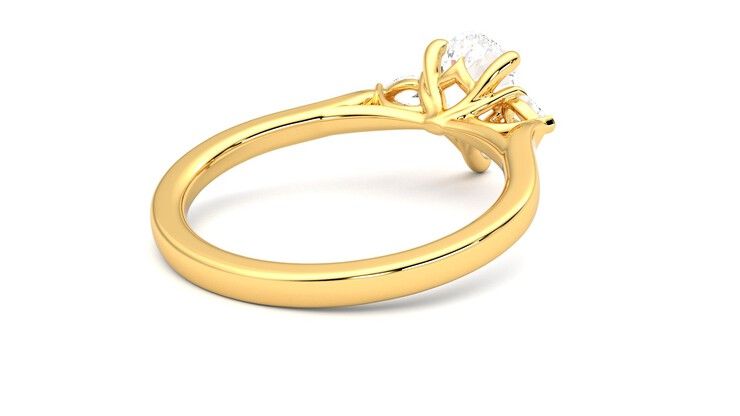 Taylor & Hart Faith Pear Engagement Ring 360 degree image 13