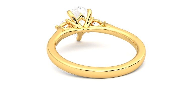 Taylor & Hart Faith Pear Engagement Ring 360 degree image 16