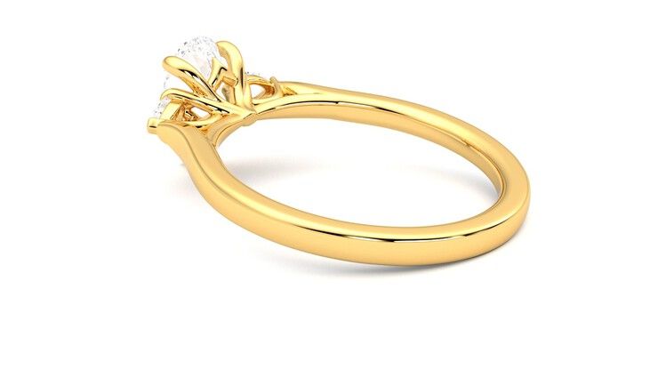 Taylor & Hart Faith Pear Engagement Ring 360 degree image 18