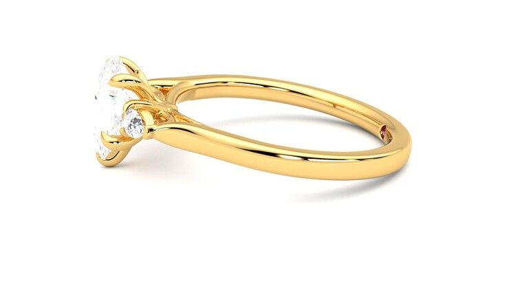 Taylor & Hart Faith Pear Engagement Ring 360 degree image 21