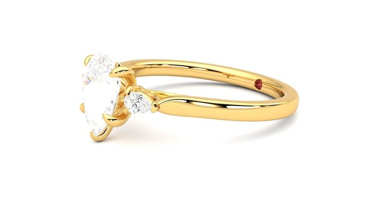 Taylor & Hart Faith Pear Engagement Ring 360 degree image 23