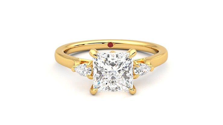 Taylor & Hart Faith Princess Engagement Ring 360 degree image 1