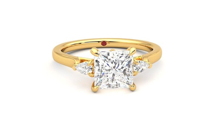 Taylor & Hart Faith Princess Engagement Ring 360 degree image 2