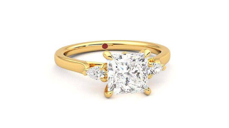 Taylor & Hart Faith Princess Engagement Ring 360 degree image 3