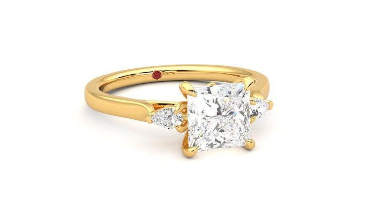 Taylor & Hart Faith Princess Engagement Ring 360 degree image 4