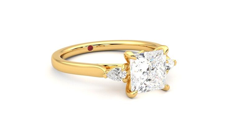 Taylor & Hart Faith Princess Engagement Ring 360 degree image 5