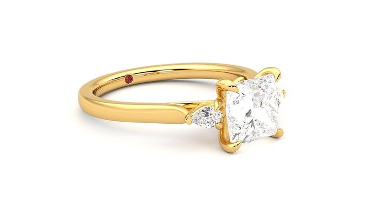 Taylor & Hart Faith Princess Engagement Ring 360 degree image 6