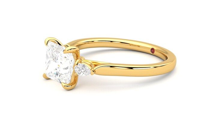 Taylor & Hart Faith Princess Engagement Ring 360 degree image 23