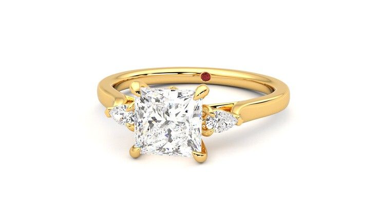 Taylor & Hart Faith Princess Engagement Ring 360 degree image 27