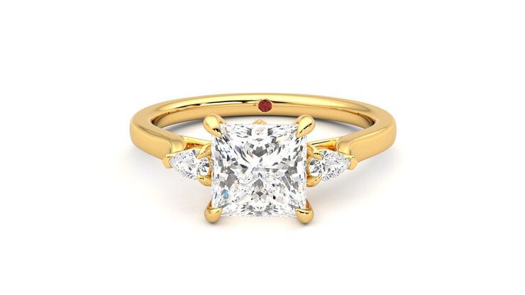 Taylor & Hart Faith Princess Engagement Ring 360 degree image 29
