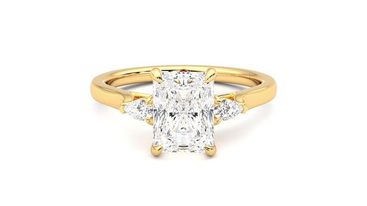 Taylor & Hart Faith Radiant Engagement Ring 360 degree image 0