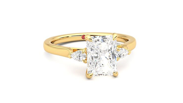 Taylor & Hart Faith Radiant Engagement Ring 360 degree image 3