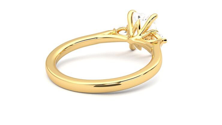 Taylor & Hart Faith Radiant Engagement Ring 360 degree image 13