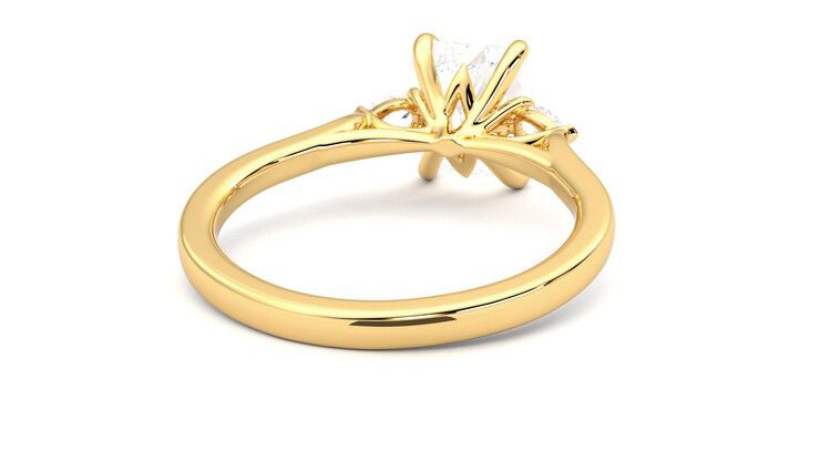 Taylor & Hart Faith Radiant Engagement Ring 360 degree image 14